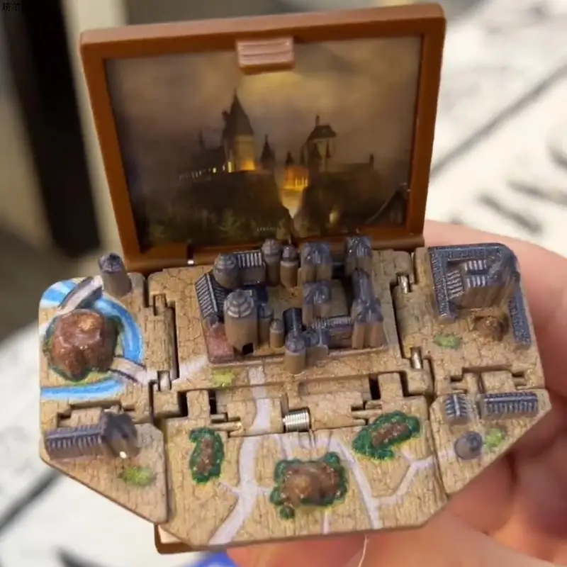 3D Magic Castle Mystery Hidden World Foldable Book Keychain