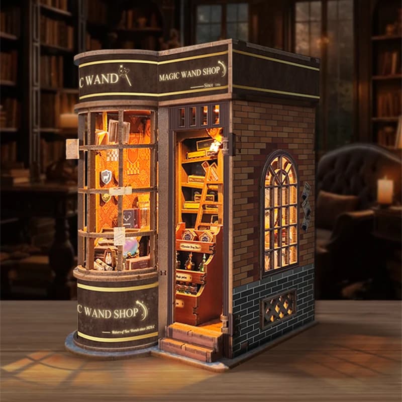DIY Wooden Book Nook Wand Shop for Book shelf